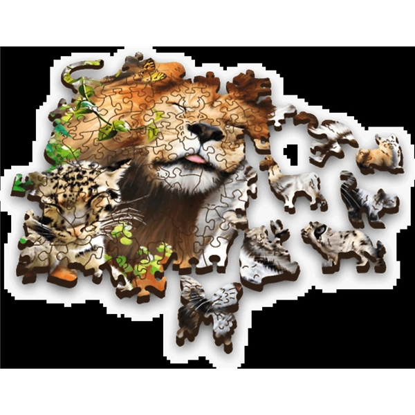 Trefl Wood Puslespill Wild Cats 501 brikker (Bilde 4 av 5)