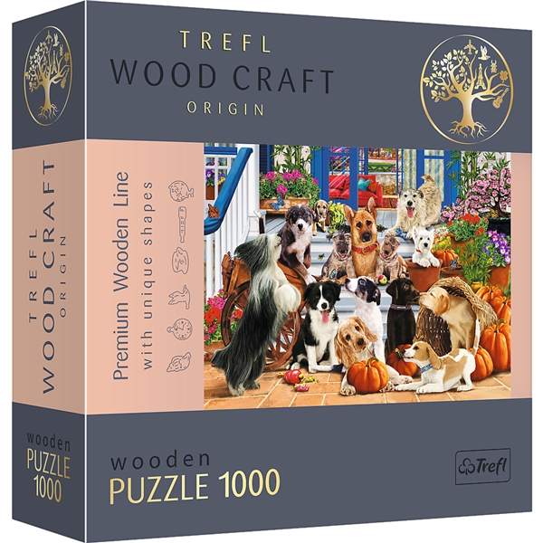 Trefl Wood Puslespill Dogs on the Stairs 1000st (Bilde 1 av 5)