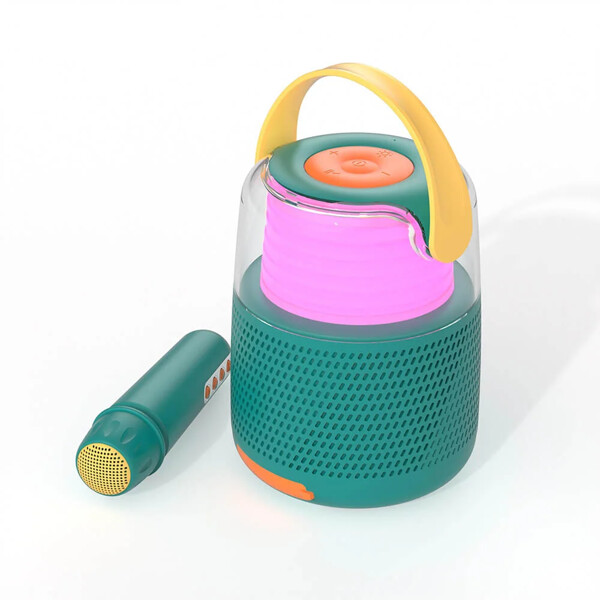 Høyttaler Karaoke Kit Mic LED Blå (Bilde 5 av 9)