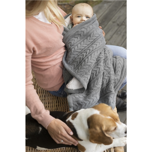 Vinter & Bloom Pledd Cuddly Dove Grey (Bilde 4 av 4)