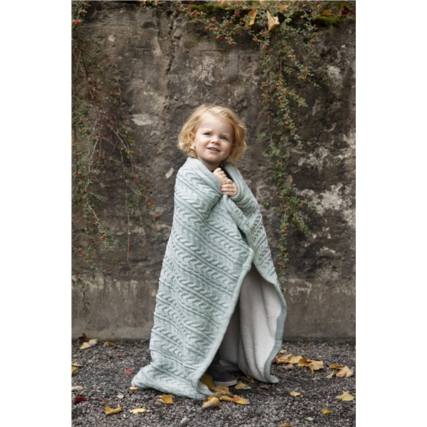 Vinter & Bloom Pledd Cuddly Sage Green (Bilde 2 av 2)