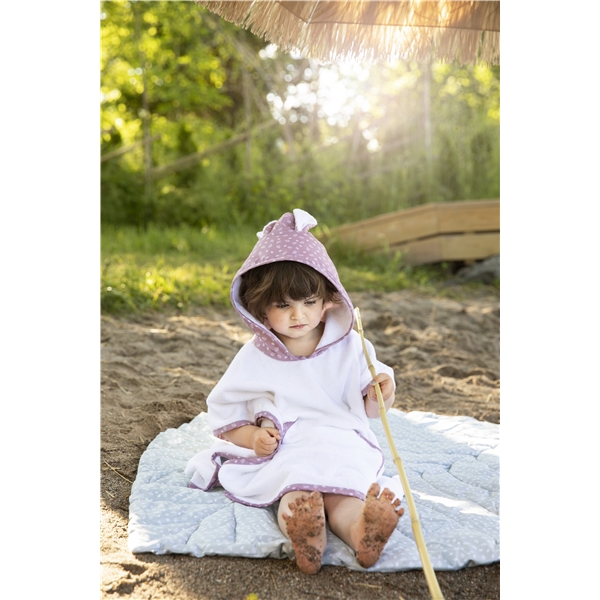 Vinter & Bloom Nordic Leaf Badeponcho Soft Pink (Bilde 2 av 2)