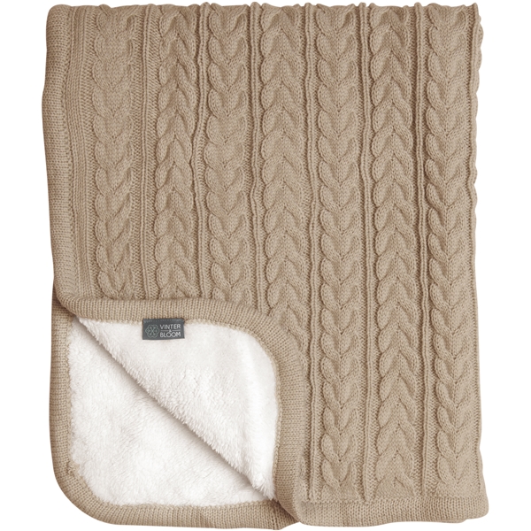 Vinter & Bloom Pledd Cuddly Almond Beige (Bilde 1 av 9)