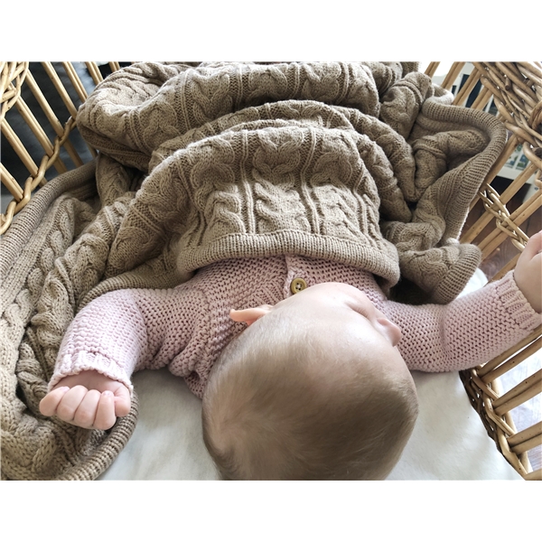 Vinter & Bloom Pledd Cuddly Almond Beige (Bilde 8 av 9)