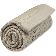 Pebble Greige - Vinter & Bloom Pledd Soft Grid EKO