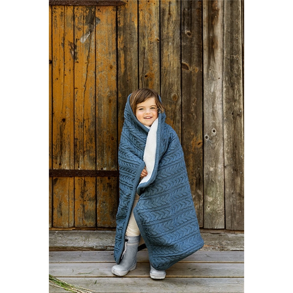 Vinter & Bloom Pled d Cuddly Storm Blue (Bilde 3 av 4)