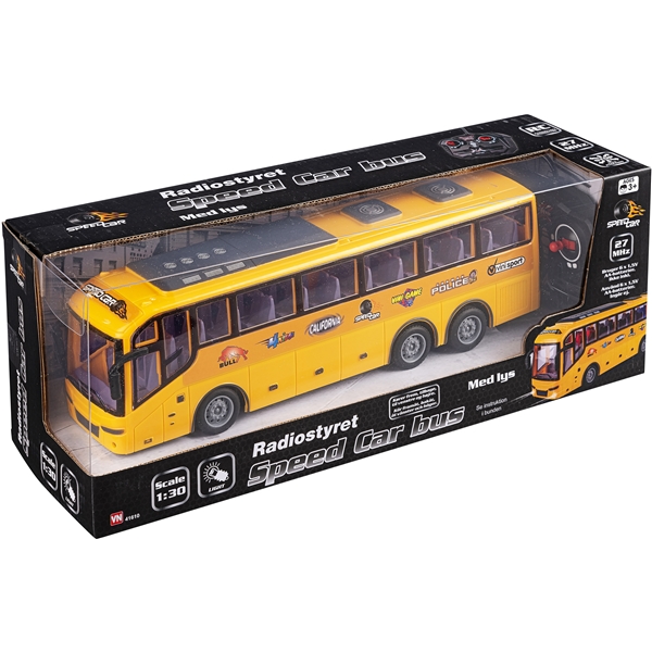 Speed ????Car R/C Bus 1:30 med lys (Bilde 1 av 2)