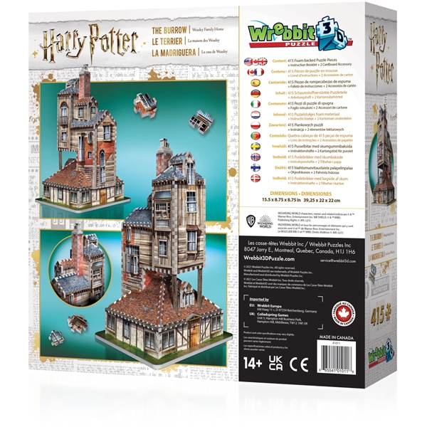 Wrebbit 3D Puslespill The Burrow - Weasley Home (Bilde 4 av 4)