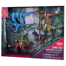 Wild Republic Moveable Dinosaur Set