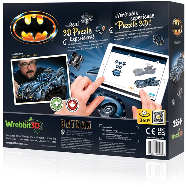 Wrebbit 3D Puzzle Batmobile (Bilde 2 av 5)