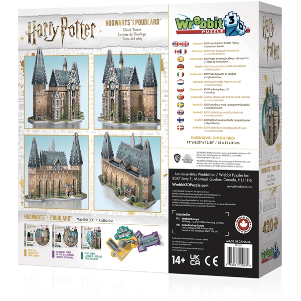 Wrebbit 3D Puslespill Hogwarts Klokketårn (Bilde 4 av 4)